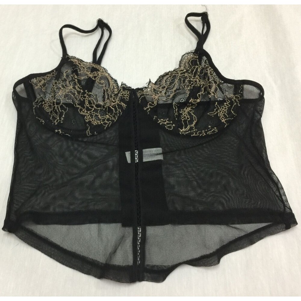 ASHLEY TAYLOR WOMENS UNDERWIRE BRA TOP CORSET SIZE M